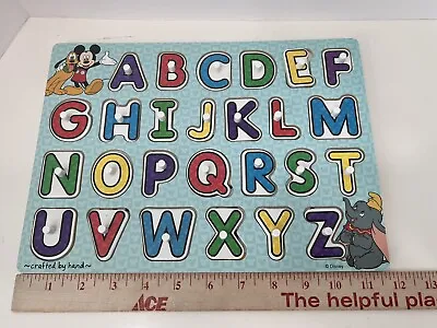 $6.99 • Buy Melissa & Doug Alphabet Wooden Peg Puzzle Classic Disney, Complete