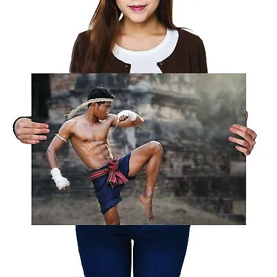 A2 - Muay Thai Boxing Fighter Poster 59.4X42cm280gsm #21921 • £11.99