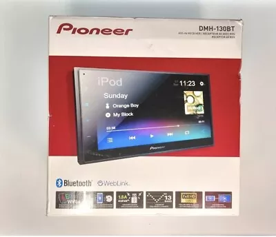 Pioneer DMH-130BT 6.8  Touchscreen Double Din Receiver Stereo Apple Andriod • $188.99