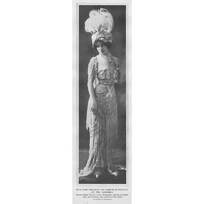 Gaby Deslys In 'Les Caprices De Suzette' At Alhambra Theatre Antique Print 1910 • $9.93