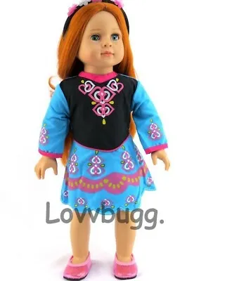 Blue Irish Dance Dress For American Girl 18  Doll Clothes FREESHIP ADDONS! LovvU • $11.95