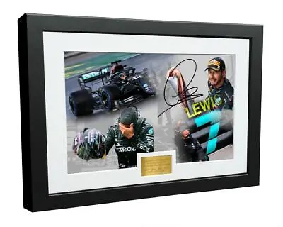 Signed Lewis Hamilton 7 TIMES CHAMPION Photo Photograph Autograph Picture Frame • £25