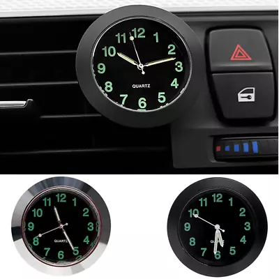 Mini Digital Quartz Analog Watch Luminous Stick-On Clock For Car  Motorcycle • $8.65