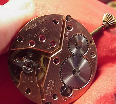 Swiss ARNEX Unitas Cal 6498 HUNTING Face Pocket Watch Movement Running Excellent • $84.99