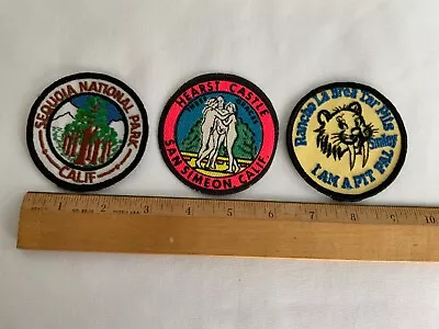 Sequoia National Hearst Castle La Brea Tar Pits Patches Iron On Preowned Unused • $12