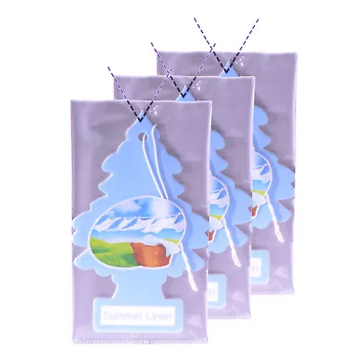 Little Trees Cardboard Hanging Car Home & Office Air Freshener Summer Linen -3 • $9.17