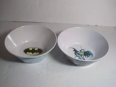 Set Of 2 X2 Pottery Barn Kids Bowls Cereal Snack Batman Melamine • £28.94