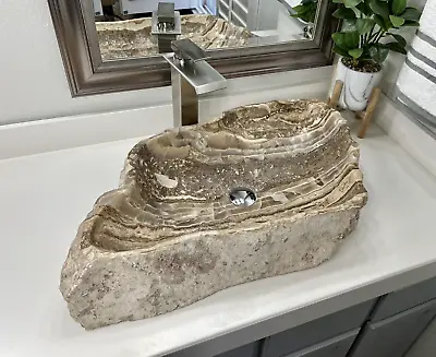 Onyx Sink / Vessel Sink / Onyx Bowl / Stone Sink / Vanity Sink / Bathroom Sink • $899