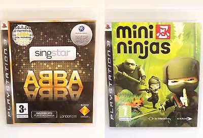 2 X PS3 PlayStation 3 Games ABBA Singstar & Mini Ninjas • $7.99
