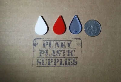 6 X Drops 2 Cm Acrylic Charms/pendants/jewellery Making/craft's/drip/laser Cut • £2