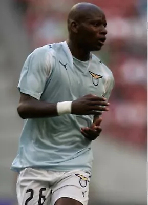 Match Worn SS Lazio Gaby Mudingayi Hand Signed Match Shirt Italy Milan Serie A • $621.66