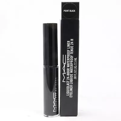 Mac Liquidlast 24 Hour Waterproof Liner - Point Black - .08 Fl Oz / 2.5 Ml NIB • $22