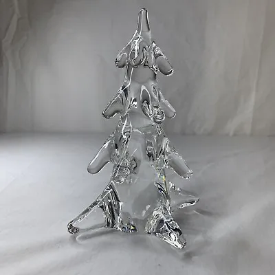 Gorgeous Vintage Drippy Murano? 8” Clear Crystal Glass Christmas Tree Heavy EUC • $52.49