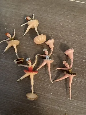 Vintage Ballerina Cake Topper From 1960s 5 Pieces • $15