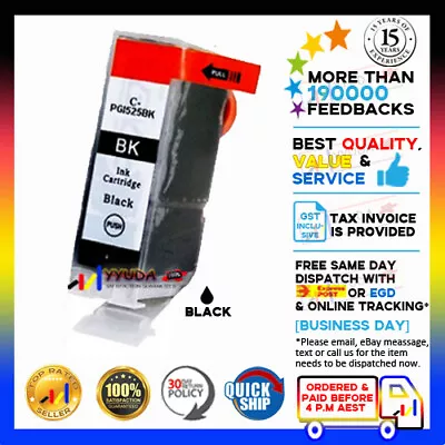 4x Non-OEM Black Ink PGI525 525 For Canon MG6100 MG6150 MG6250 MG8150 • $13.50