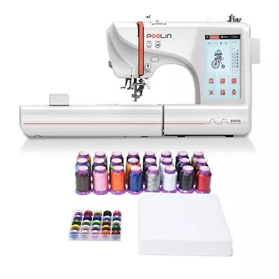 Poolin EOC05 Home For Beginners With Accessories Computerized Embroidery Machine • $739.99