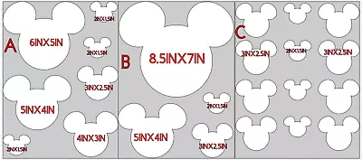 MICKEY MOUSE Reusable Stencil Mylar Plastic #113 9inx11in Sheet • $8.99