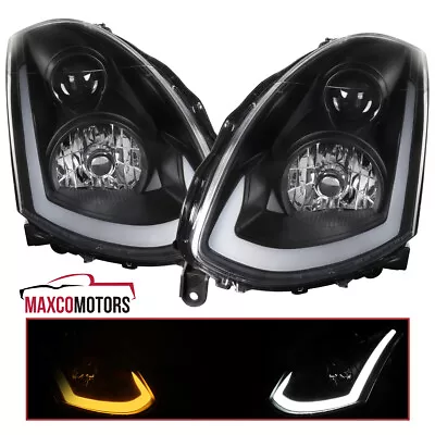 Black Projector Headlights Fits 2003-2007 Infiniti G35 Coupe HID Type LED Strip • $389.49