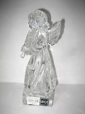 MIKASA Herald Collection Angelic Violin Angel Figurine 8  Full Lead Crystal • $16