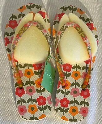 Vera Bradley Flip Flops Women’s Size Medium Folkloric NWT • $23.95