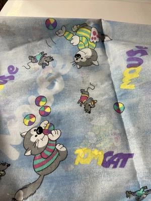 $49.99 • Buy Vintage Quilting Fabric Tom Cat & Mouse PlayBall 5yds+ X22” 