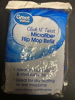 Great Value Click N' Twist Microfiber Flip Mop Refill • $11.50