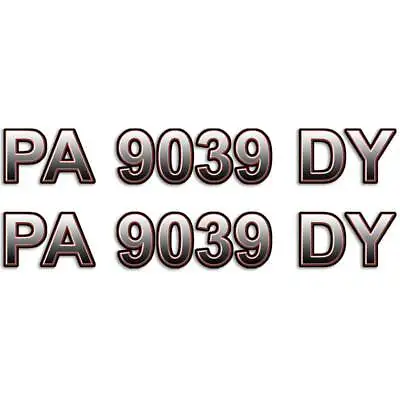 Boat Registration Numbers Letters Decal Custom Hull Jet Ski Sticker 2 Pack • $14.99