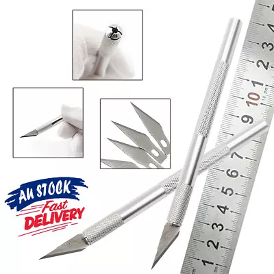 $5.95 • Buy With 5 Blade Engraving Tool Scalpel Durable Craft Knife Cutter Metal Handle