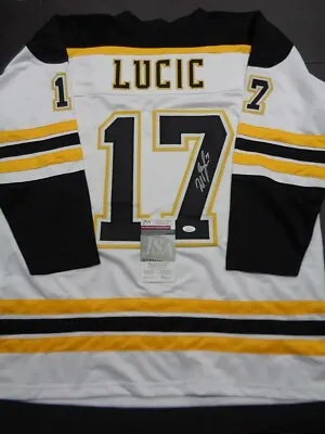 Milan Lucic Boston Bruins Autographed Signed White Custom Jersey XL JSA COA • $99.99