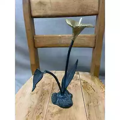 MCM Vintage Metal Brass Cala Lily Sculpture  • $20