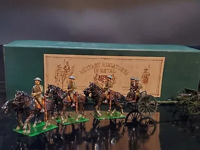 Alymer Metal Miniatures British Horse Drawn Artillery WWI AB-35 Lead Soldiers • $299.95