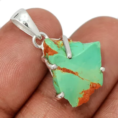 Natural Mexican Turquoise 925 Sterling Silver Pendant Jewelry CP42776 • $10.99