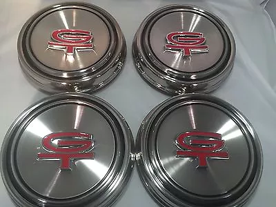 (Set/4) Polished Stainless Steel Hubcaps Center Caps For 1967-68 Mustang Torino • $134.99