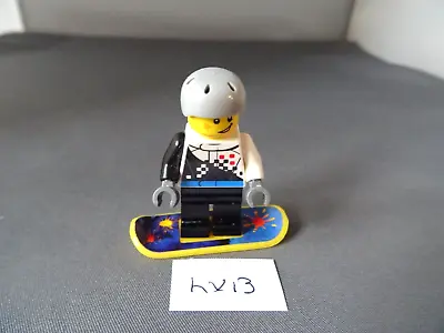 £1.90 • Buy Lego Minifigure Black Legs White Torso With Logo & Skateboard (lx13)