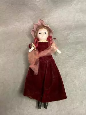 Antique 10 Inch Wax Head Lady Doll Cloth Body Paper Mache Legs Wood Arms • $219.99