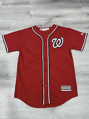 P54 NWOT Majestic Washington Nationals #34 Bryce Harper Youth L Baseball Jersey • $28