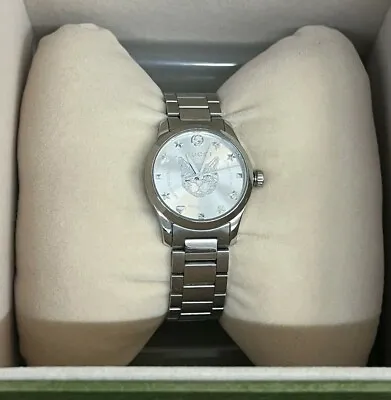 $535 • Buy Gucci YA126595 G-Timeless 27MM Women's Stainless Steel Watch W/ Box + 2 Links -W