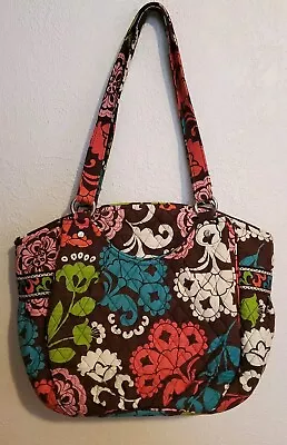 Vera Bradley Lola Multicolored Quilted Paisley Floral 2 Strap Handbag Retired • $15