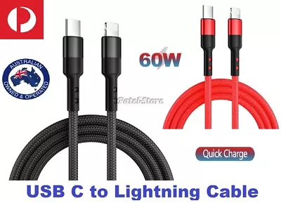 $8.99 • Buy PD 60W Fast Charging Cable Type C For Apple Charger For IPhone 14 13 12