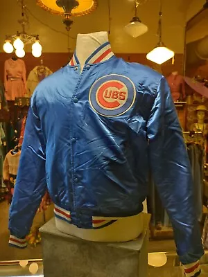 Vintage 90s Starter Chicago Cubs MLB Satin Jacket Men’s Large-Made In USA • $59.99