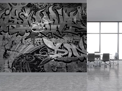 £21.99 • Buy Graffiti Wall Urban Art Black And White Photo Wallpaper Wall Mural (15654647)