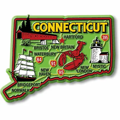 Connecticut Colorful State Magnet By Classic Magnets 3.6  X 2.7  • $7.99