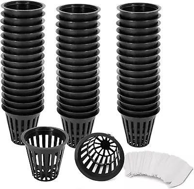 2 Inch Net Pots For Hydroponics 50 Packs With Plant Lable Heavy Duty Reusable • $15.66