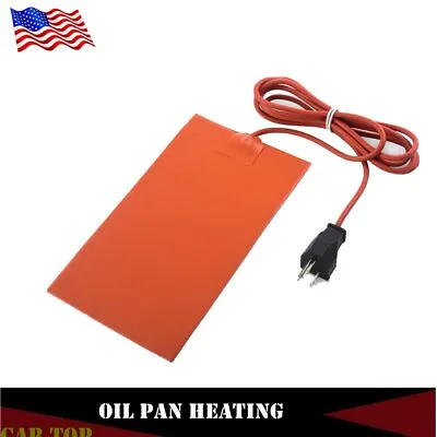 Car Engine Oil Pan Sump Tank Heater Plate US Plug Silicone Heating Pad 9x5 US • $16.91