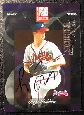 2002 Elite #5 Greg Maddux Auto Recollection Collection SP 08/10 Atlanta Braves • $69.99