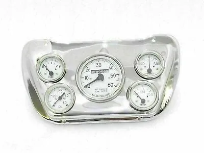 $76 • Buy FIT FOR WILLYS JEEP COMPLETE WHITE FACE SPEEDOMETER MOUNTING CHROME PLATE @24x7