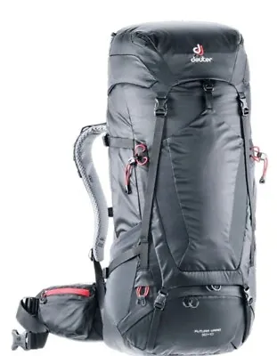 Deuter AIRCONTACT Lite 60+10 SL Grey/Red Trim Sports Pack NEW !! • $100