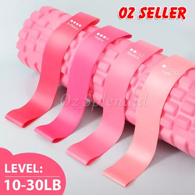 4PCS Resistance Loop Bands Mini Band Crossfit Strength Fitness Exercise GYM Pink • $12.95