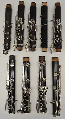 SET/LOT 9 Bb CLARINET JOINTS (BUFFETBUNDYVITOCONN) - LOWER AND UPPER - PARTS • $70