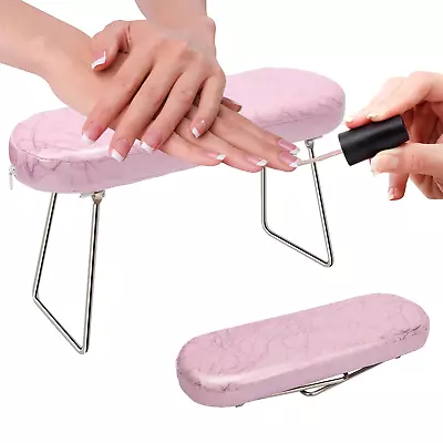 Nail Arm Rest  Nail Cushion Manicure Pillow With Bracket Pink Nail Pillow Hand • $17.49